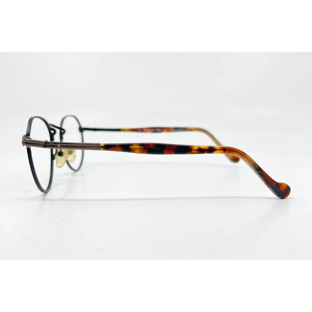 Kenneth Cole Eyeglass Frames Mens Brown Tortoise Round Eye Opener 002 47-20-130
